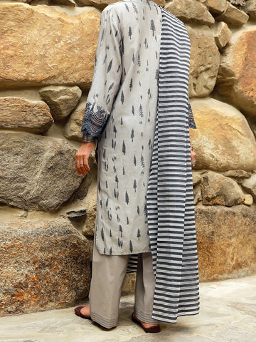Almirah Grey Dyed ALP-3PS-1414 Festive Collection  2022 Online Shopping